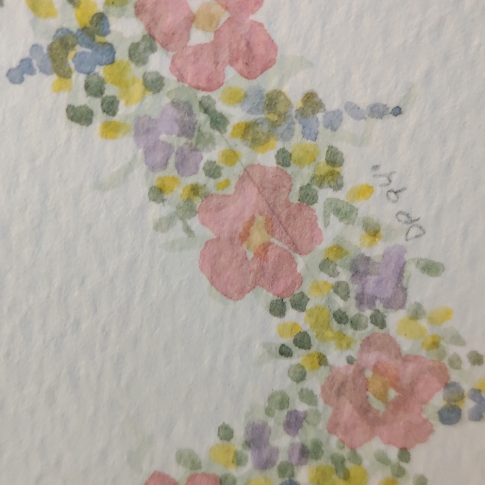 Vintage Framed signed floral watercolor heart - Picture 16 of 16